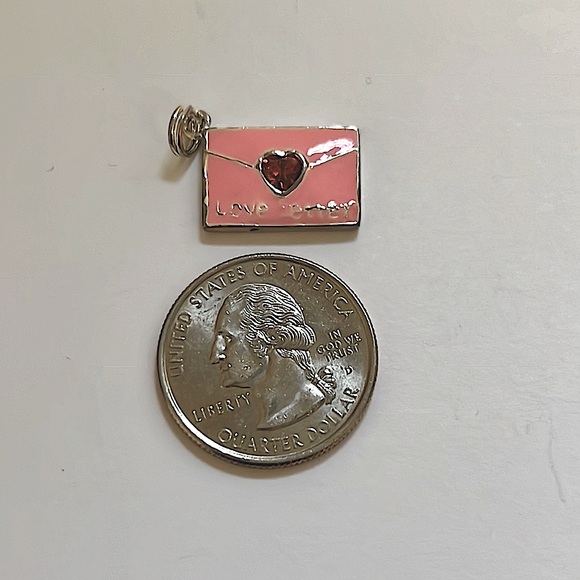 Jewelry 925 Sterling Silver Love Letter Charm Wswarovski Crystal